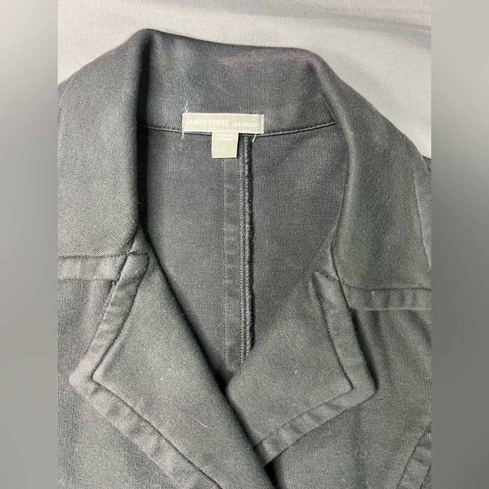 James Perse Los Angeles Women’s Black Double Breasted Jacket size 1 Cotton